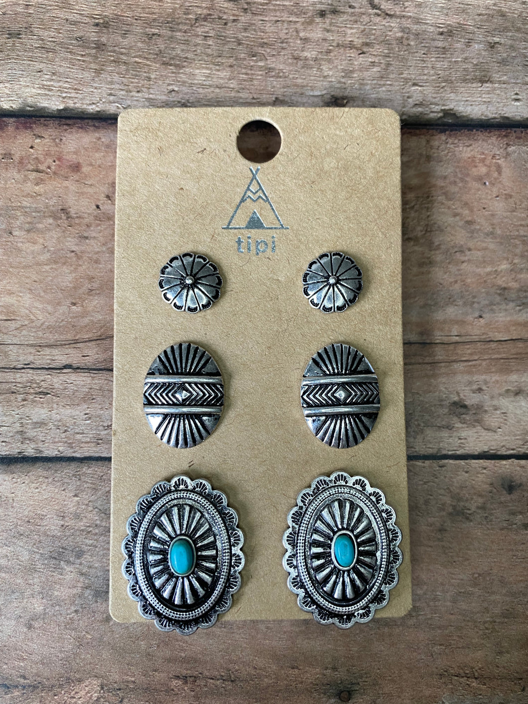 Cowgirl earring set- turquoise