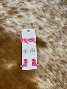 Cowgirl earring set