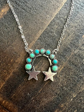 Load image into Gallery viewer, Dainty turquoise star necklace